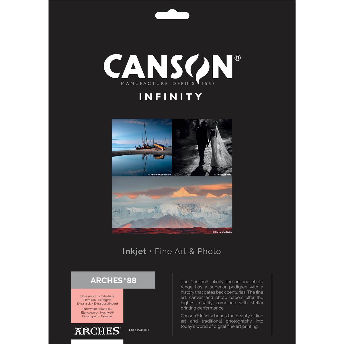 Canson, Canson Infinity Arches 88 Carta opaca, 11 x 17" - 25 fogli