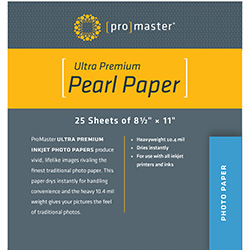 Promaster, Carta Promaster Ultra Premium Pearl - 8 1/2 "x11" (25 fogli)