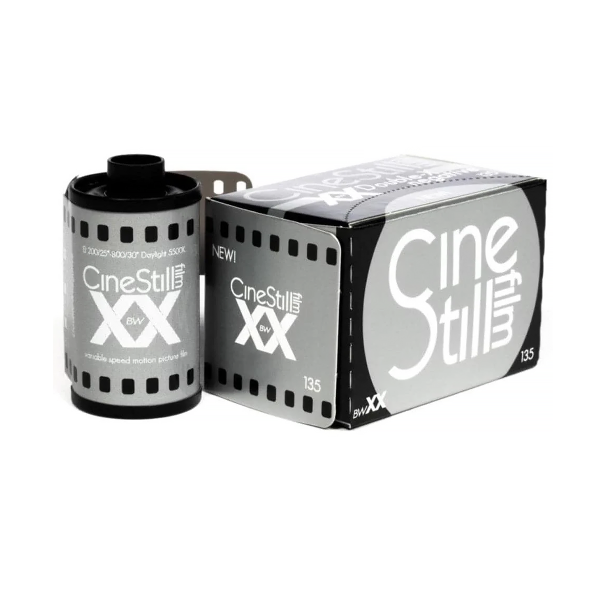 Cinestill, CineStill BwXX Double-X 250 Negativo in bianco e nero - Pellicola da 35 mm, 36 esposizioni, rotolo singolo