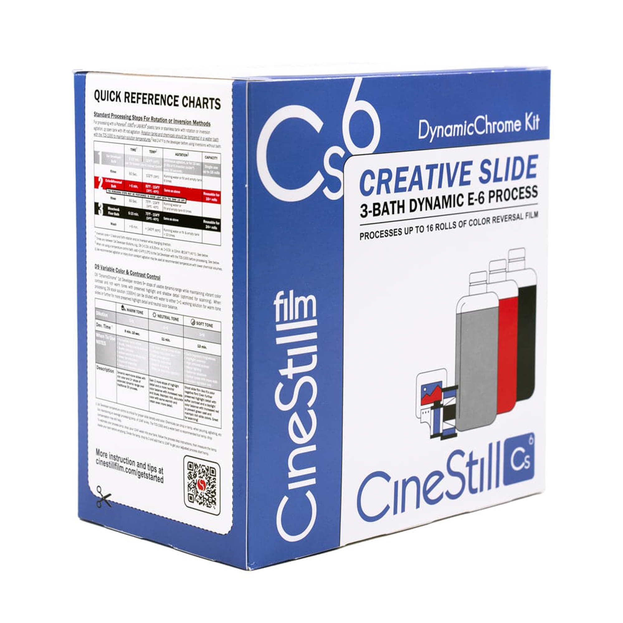 Cinestill, CineStill Cs6 "Creative Slide" D9 Dynamicchrome 3-Bath E-6 Quart Kit