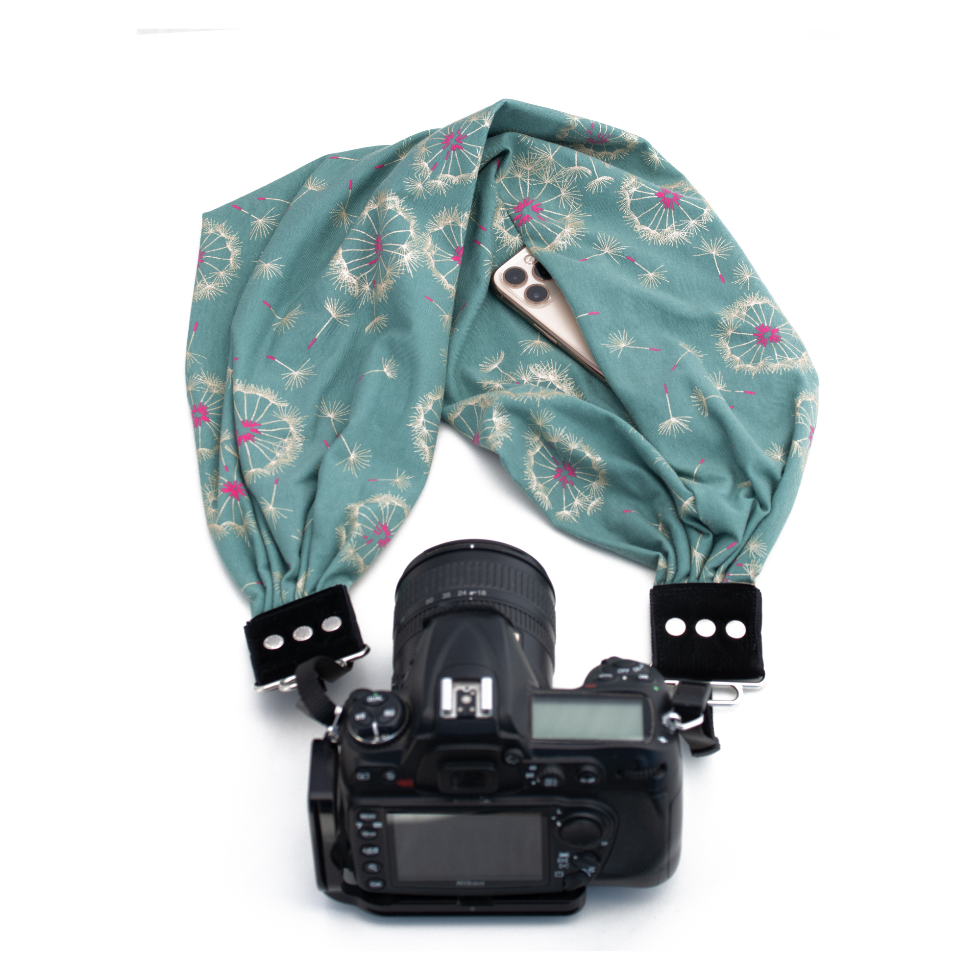 Catturare l'alta moda, Foulard tascabile Capturing Couture - Cinghia per fotocamera - Dandelion