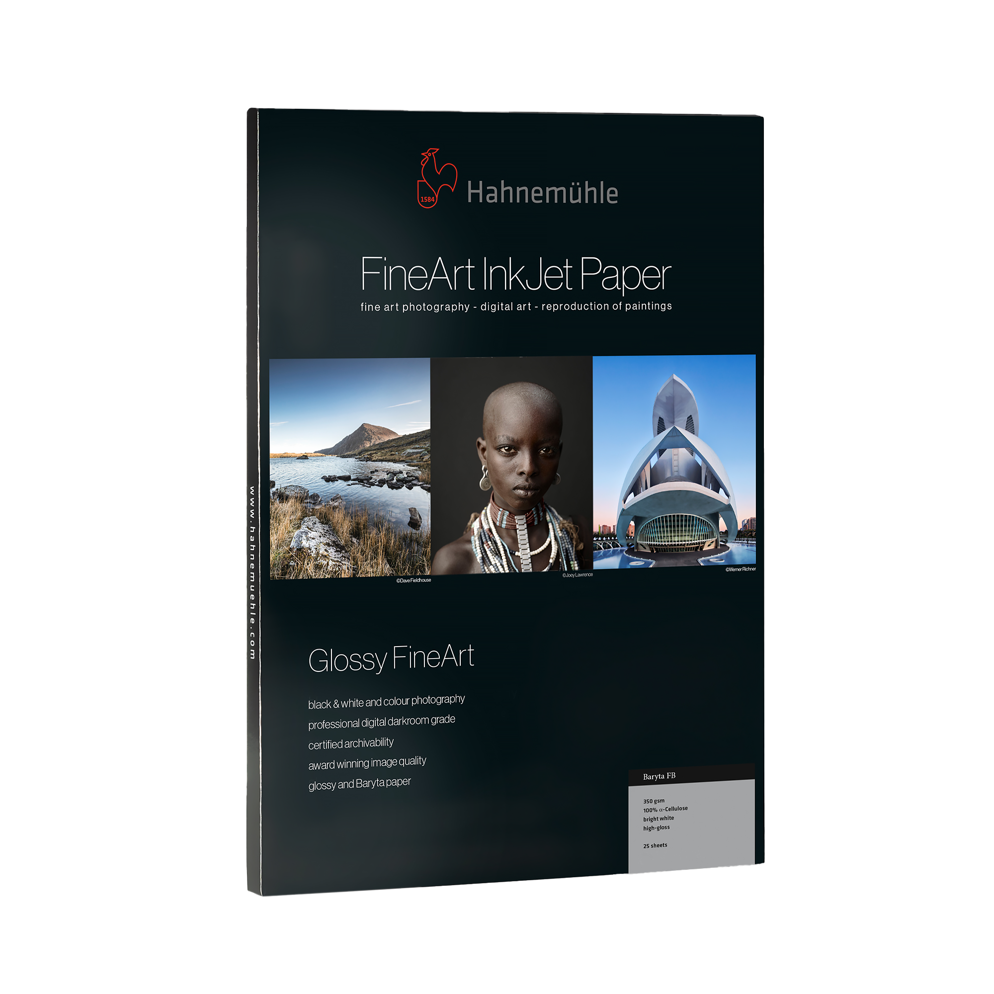 Hahnemuhle, Hahnemühle Baryta FB Glossy FineArt Inkjet Paper 350, 13" x 19" - 25 fogli