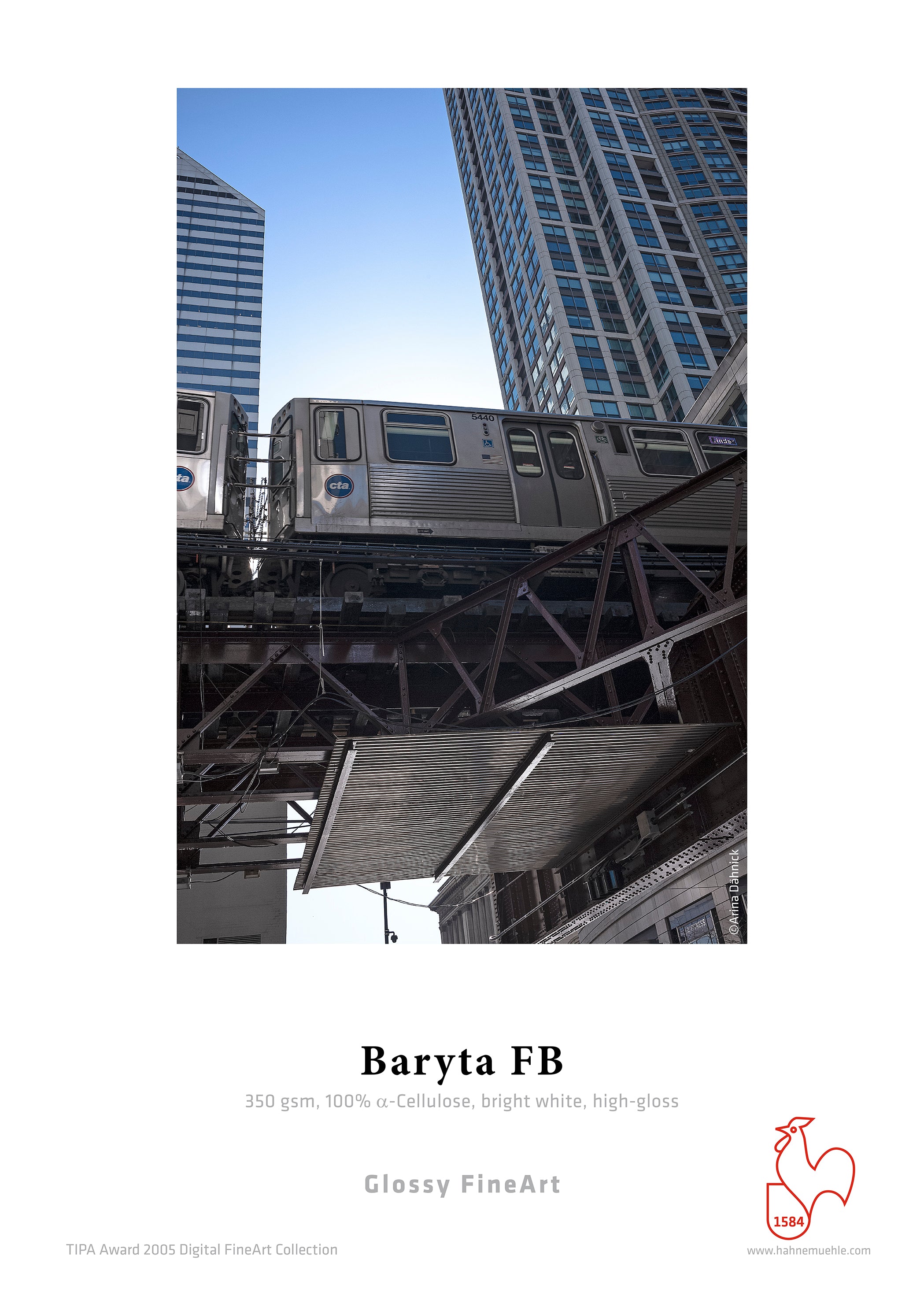 Hahnemuhle, Hahnemühle Baryta FB Glossy FineArt Inkjet Paper 350, 17" x 39' - rotolo