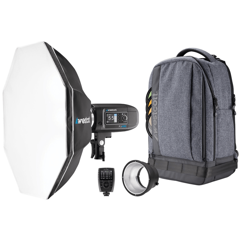 Westcott, Kit zaino Westcott FJ400 Strobe 1-Light con trigger wireless FJ-X3s per fotocamere Sony