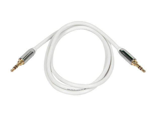 MONOPRICE, Monoprice Cavo stereo da 3,5 mm a 3,5 mm da 3' bianco 9296