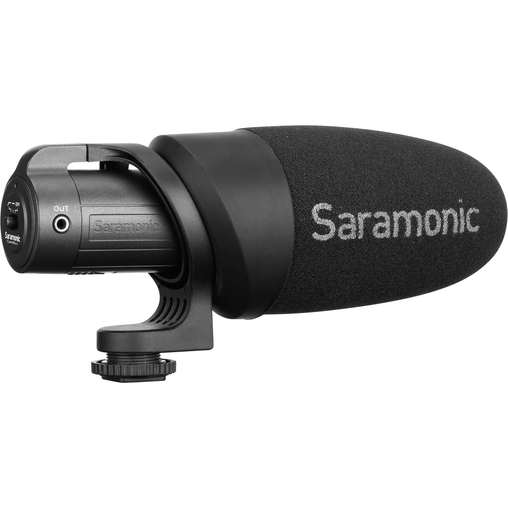 Saramonica, Saramonic CamMic+ Microfono Shotgun alimentato a batteria per fotocamere DSLR e smartphone