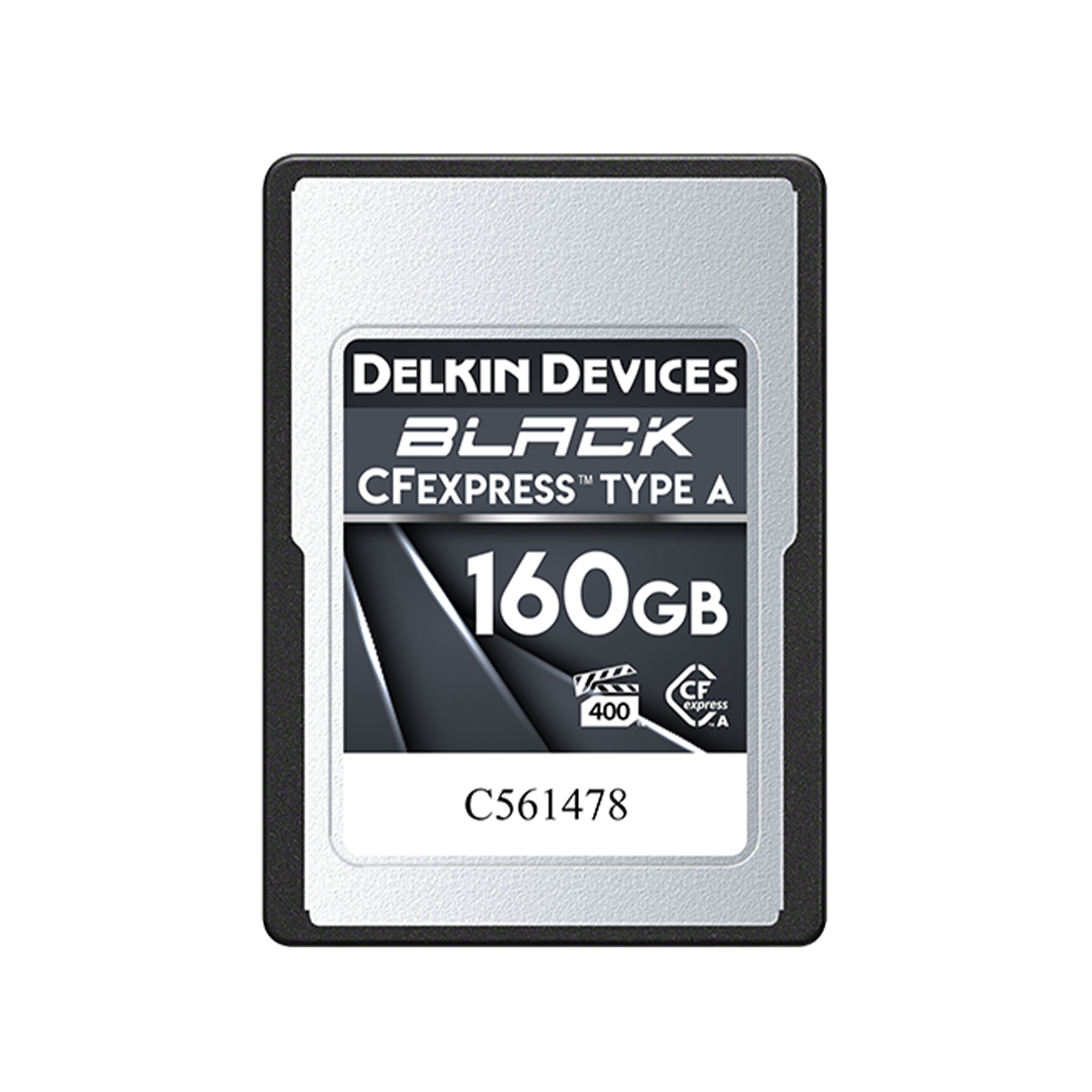 Dispositivi Delkin, Scheda di memoria CFexpress di tipo A nera da 160 GB di Delkin Devices