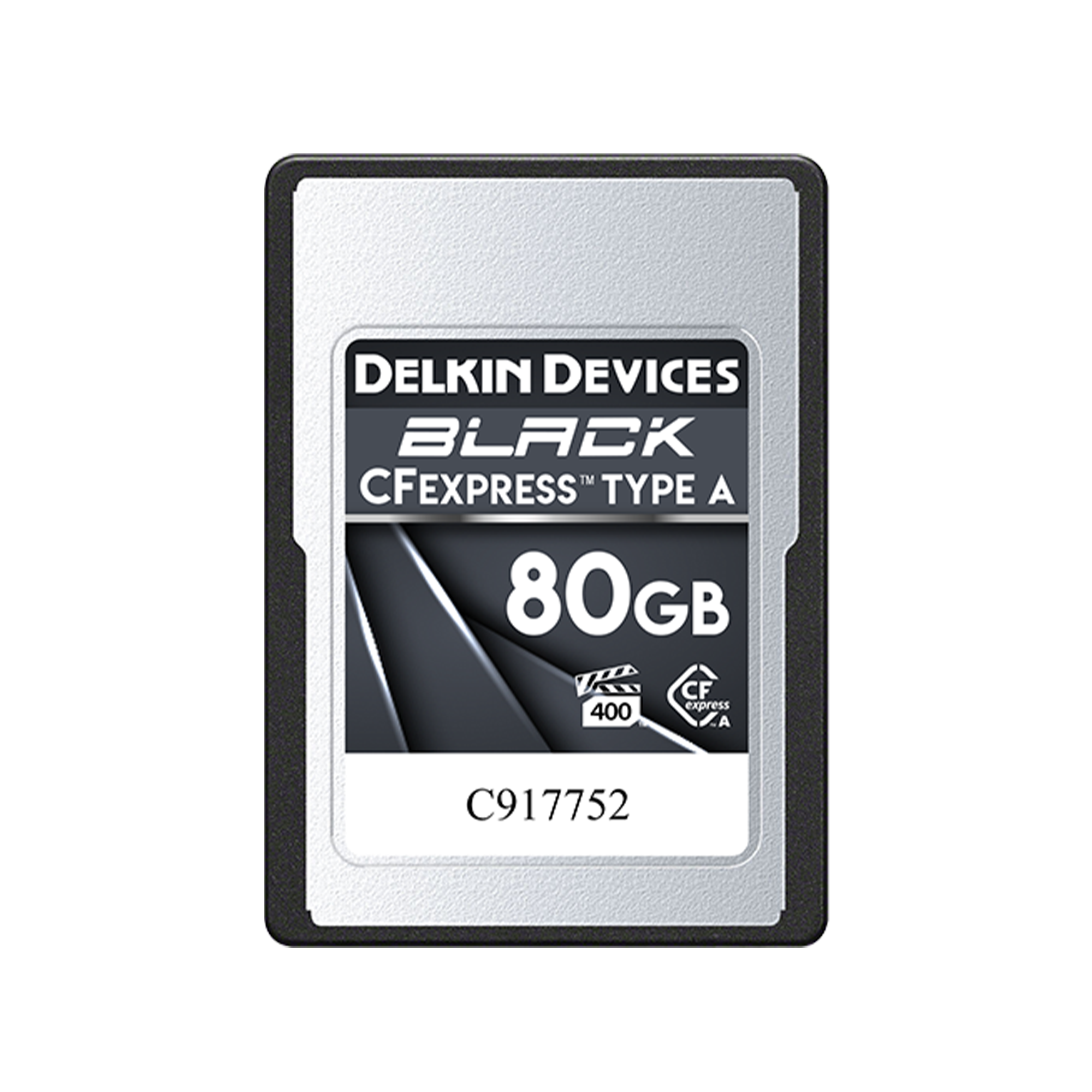 Dispositivi Delkin, Scheda di memoria CFexpress di tipo A nera da 80 GB di Delkin Devices