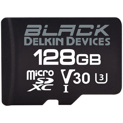 Dispositivi Delkin, Scheda di memoria microSDXC UHS-I nera da 128 GB di Delkin Devices con adattatore SD