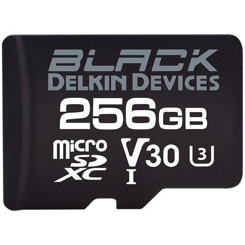 Dispositivi Delkin, Scheda di memoria microSDXC UHS-I nera da 256 GB di Delkin Devices con adattatore SD