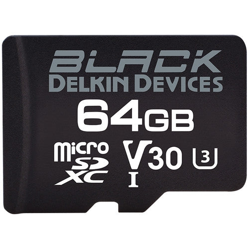 Dispositivi Delkin, Scheda di memoria microSDXC UHS-I nera da 64 GB di Delkin Devices con adattatore SD