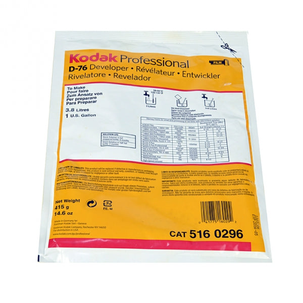 Kodak, Sviluppatore di pellicola Kodak Professional D-76 (per fare 1 gal, versione 2019)