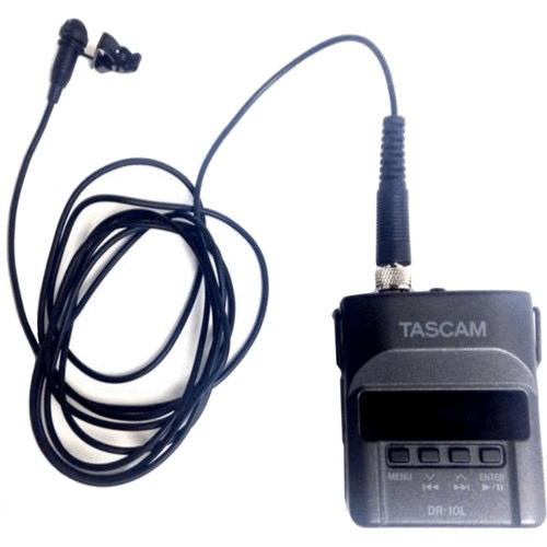 Tascam, Tascam DR-10L Micro Registratore audio portatile con microfono lavalier (nero)