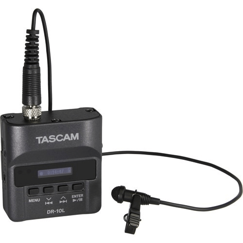 Tascam, Tascam DR-10L Micro Registratore audio portatile con microfono lavalier (nero)